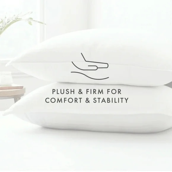 Cooling Gel Fiber Pillow 2-Pack Queen For All Sleep Styles-Back, Side & Stomach - Picture 2 of 7